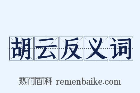 胡云反义词是什么意思的图片